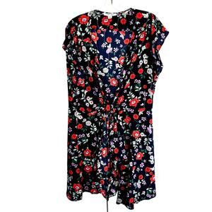Favlux Women's Dress 3X 3XL XXXL Blue Wrap Floral Sleeves  Sun Plus Size 22W 24W